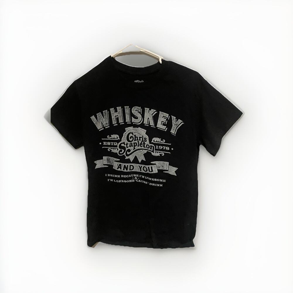 Chris Stapleton Shirt Adult Small Black I Drink Whiskey And You Country Music‎